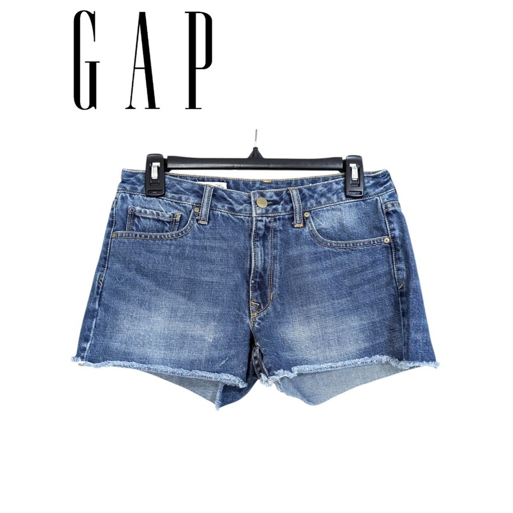 GAP 1969 Slim Cutoff Jean Shorts - Size 26P / 26 Petite - Denim Cut-Offs